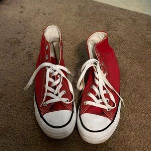 Red high top converse